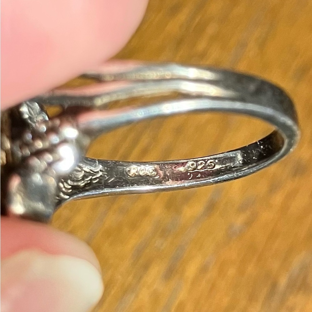 🌹Vintage Golden Rose and Silver Ring - Picture 7 of 8
